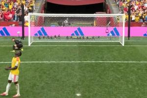 点球大战第2轮：达文森·桑切斯罚丢，泽基·阿姆杜尼罚进