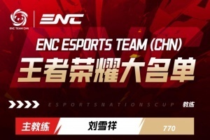 ENC王者荣耀中国队大名单出炉：信、句号、听悦、一诺、小雪、无言